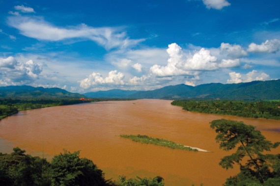 A general view of Mekong River at the Golden Triangle