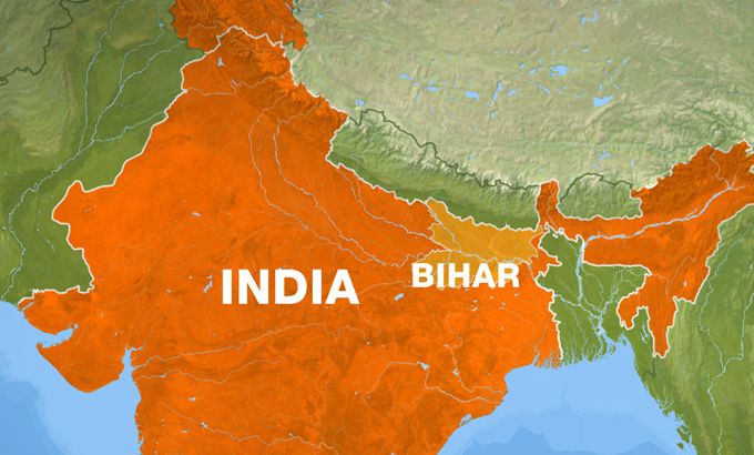 bihar state map india