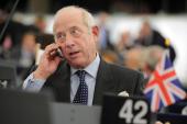 European Parliament member Godfrey Bloom said that "a woman's place is cleaning behind the fridge" [AFP]