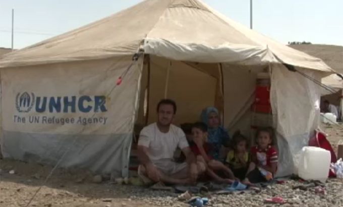 Syrian Kurds in refugee camps in Erbil
