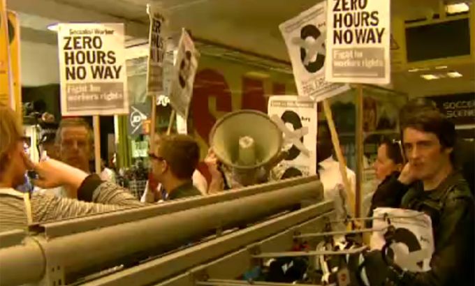 Zero Hour contracts protested in UK