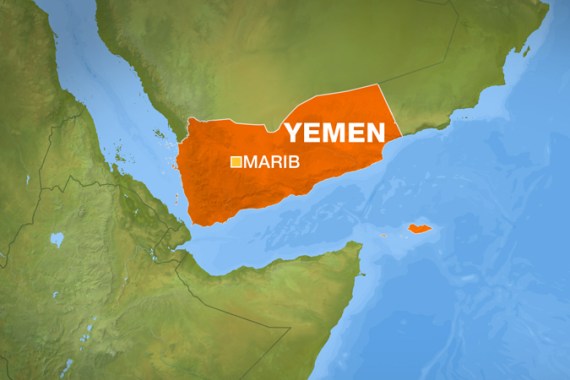 Yemen map Marib province