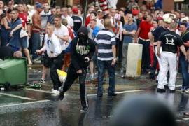 Loyalists clash with police in the Woodvale Road area of North Belfast, after an Orange Parade was blocked from marching past the Nationalist Ardoyne area in Belfast