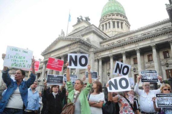 PROTEST AGAINST AGREEMENT ARGENTINA - IRAN