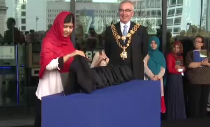 Malala opens Europe''s biggest library in UK