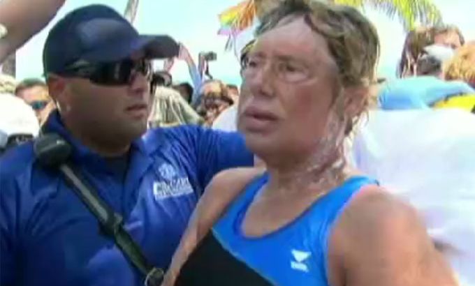 US woman swims pkg cuba to florida