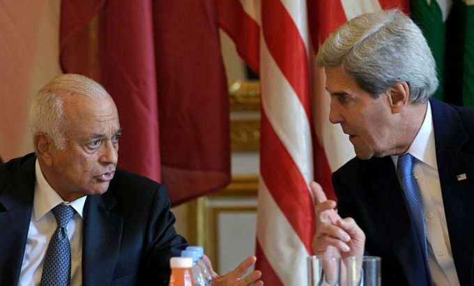 Kerry and Arab League Nabil Elaraby
