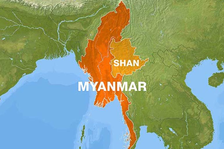 myanmar shan map