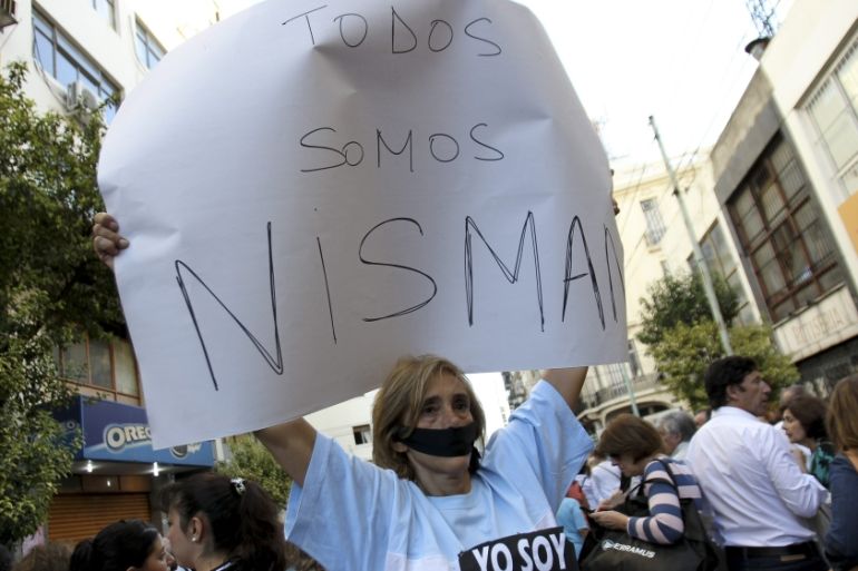 Demonstration in Alberto Nisman case
