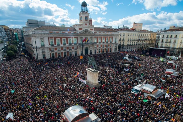 Political Party 'Podemos' March In Madrid