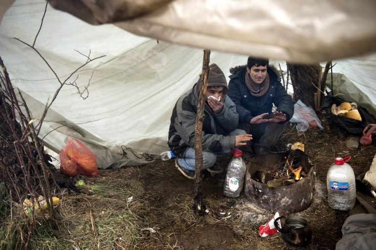 Migrants on the Hungarian-Serbian Border