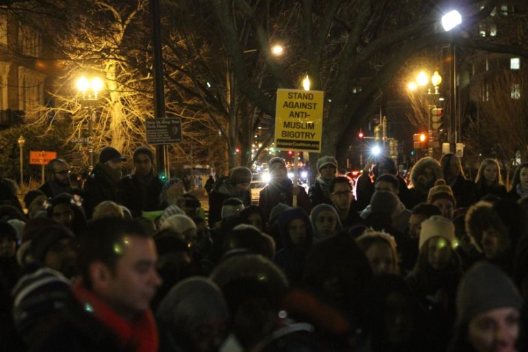 Vigil in Washington for slain Muslim students