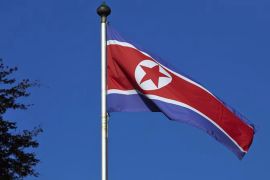 north korea flag