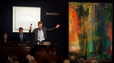 Gerhard Richter's  Abstraktes Bild sold for $46.8m [Motez Bishara/Al Jazeera] 