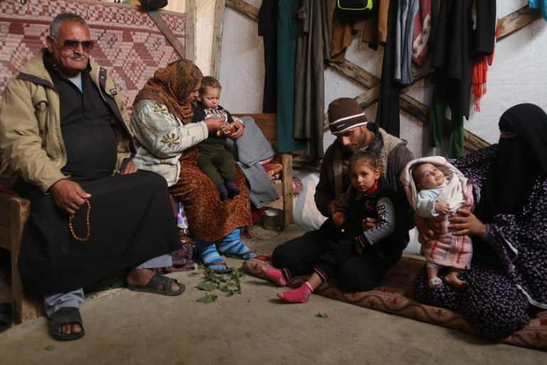 Gaza displaced family