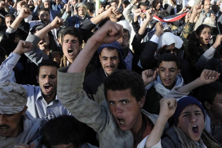 Houthis hold demonstration in Yemen