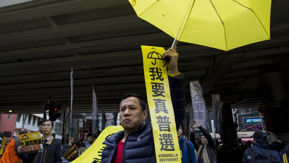 The yellow umbrella had become the symbol of the Occupy Central movement [Reuters]