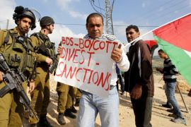 BDS Movement supporters rally near Armistice Agreement Line