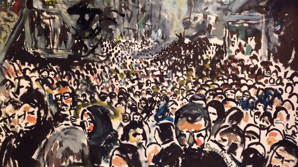 Yarmouk Camp [Painting by Souad Al Jundi]