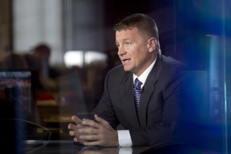 Erik Prince, chairman and executive director of DVN Holdings Ltd. and founder of Xe Services LLC, the U.S. security company once known as Blackwater Worldwide [Getty]