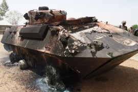 Destroyed Boko Haram Tank