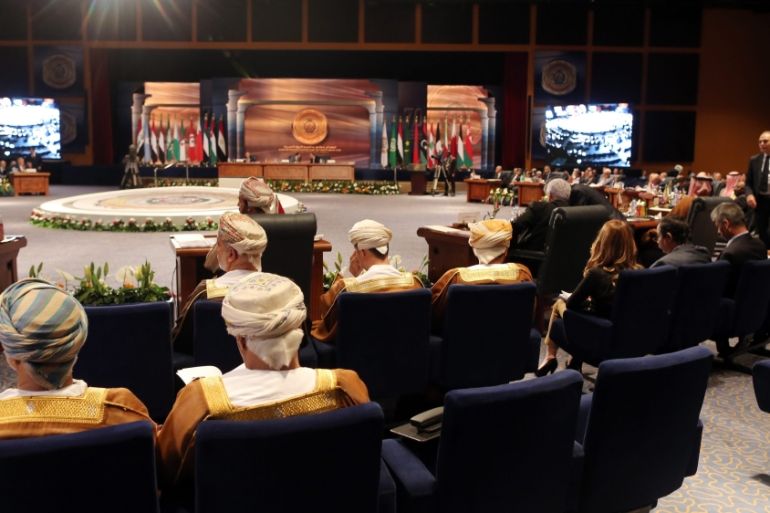 A general view of delegates attending the closing session of the Arab League summit, in Sharm el-Sheikh, Egypt [EPA]