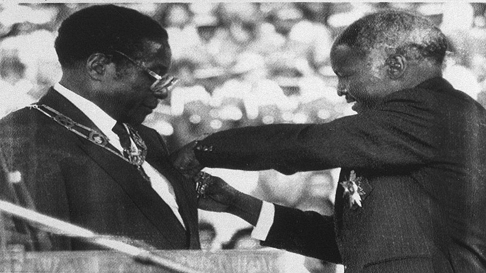 Mugabe was sworn in as Zimbabwe's first executive president on Dec 31, 1987 [The Associated Press]
