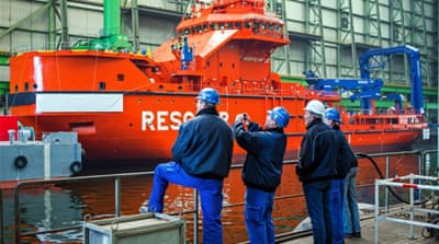 Russia commands the world's largest ice-breaker fleet in the Arctic [EPA]