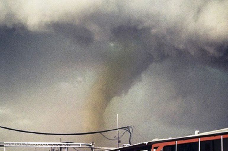 Tornado in Sand Springs, Oklahoma, US