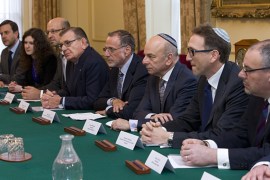 The Jewish Leadership Council during their annual meeting at 10 Downing Street in London on January 13, 2015 [Getty]