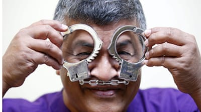 Malaysian political cartoonist Zulkiflee Anwar Haque, or 'Zunar', is facing nine charges under Malaysia's Sedition Act [EPA]