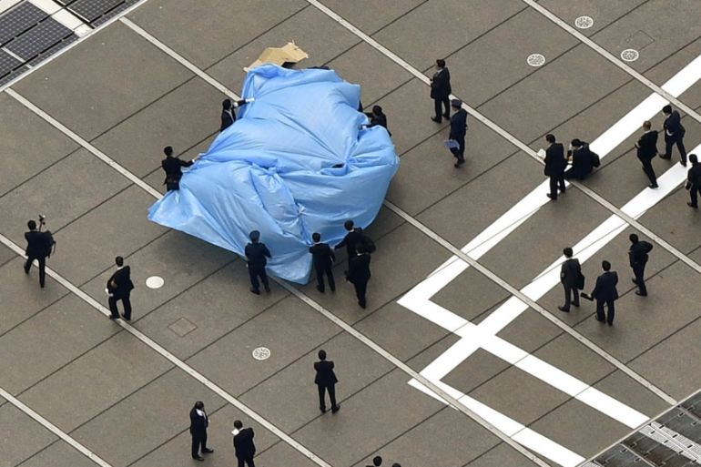 Drone found on the roof of the office of Japanese PM