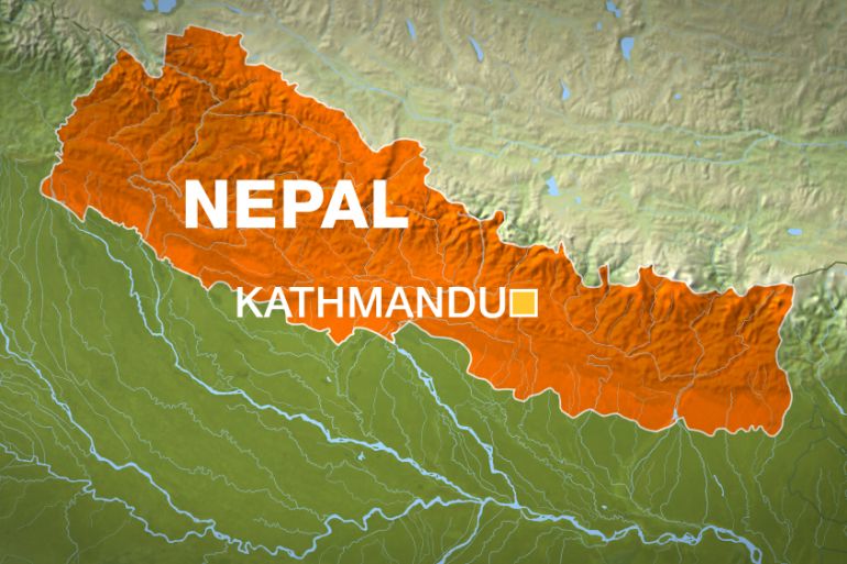 Map showing Nepal Kathmandu