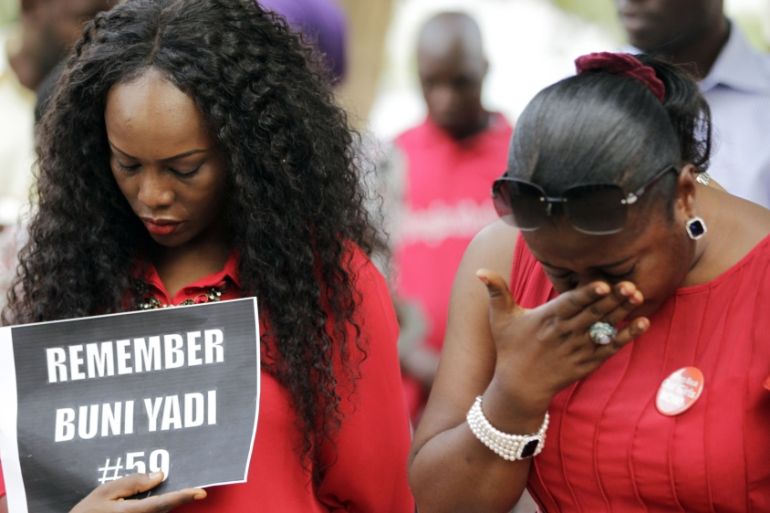 Protesters reflect on Day 301 of the sit-out of the #BringBackOurGirls campaign in Abuja
