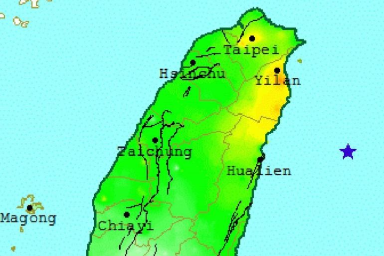 6.6 magnitude earthquake off the coast of Taiwan