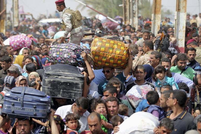 Iraq - Sunnis displaced from Ramadi arriving in Baghdad