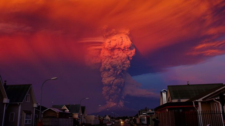 Eruption of Chilean Calbuco volcano