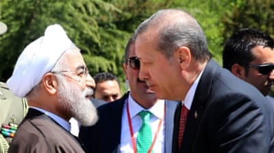 Rouhani welcomes Erdogan in Tehran [Getty]