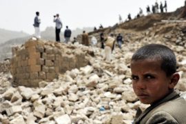 Buildings collapsed after Saudi-led coalition''Decisive Storm'' operation in Yemen