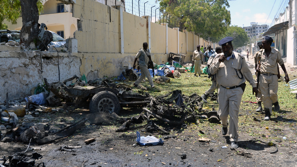 The attackers used a car bomb to get through the gate [Mustaf Abdi Nor Shafana/Al Jazeera]