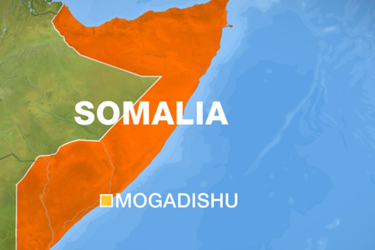 MAP SHOWING MOGADISHU SOMALIA