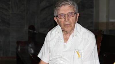 Padre Bruno Roccaro, 94, from Italy [Robert Kennedy/Al Jazeera]