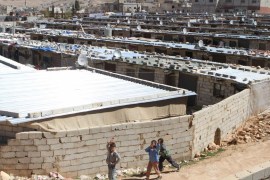 Makeshift settlement for Syrian refugees Arsal