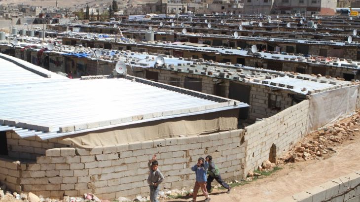 Makeshift settlement for Syrian refugees Arsal