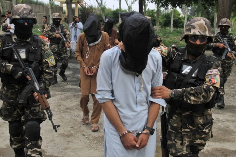 Four suspected Taliban members allegedly involved in criminal activities in Jalalabad, Afghanistan [EPA]