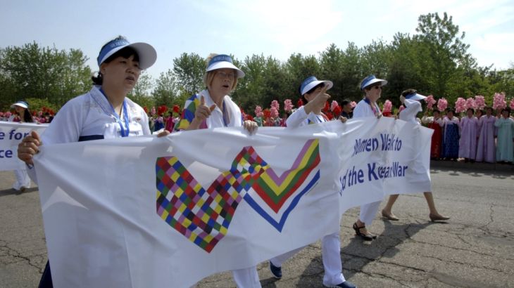 Women peace activists cross North-South Korea border