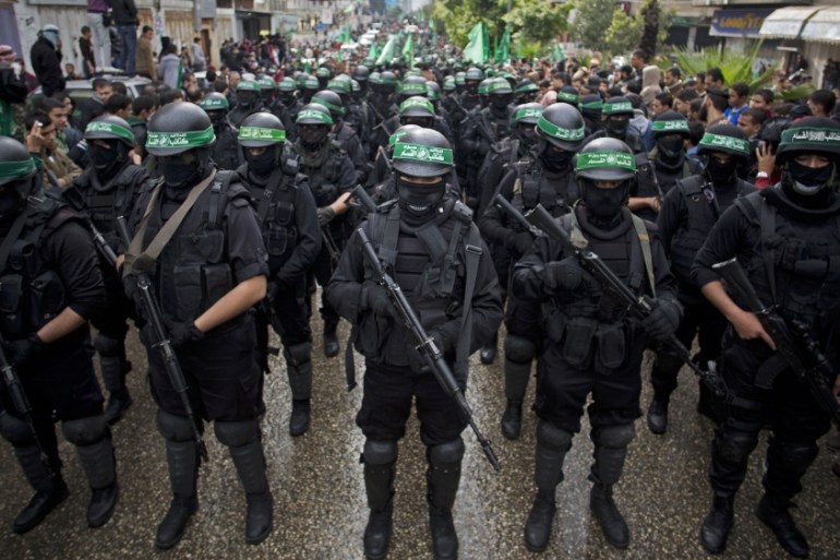 Hamas group fighters