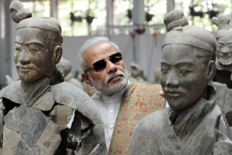 Indian Prime Minister Narendra Modi visits the Emperor Qinshihuang''s Mausoleum Site Museum in Shaanxi Province [AP]