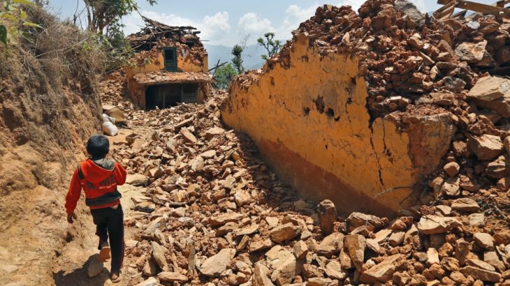 Nepal rubble