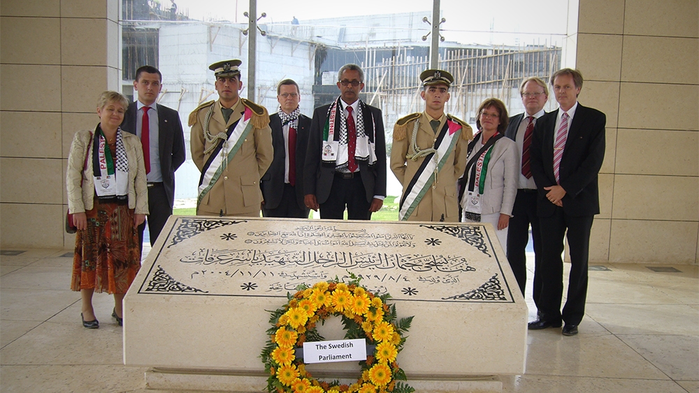 Hamednaca was part of the Swedish parliament delegation to Palestine [Arhe Hamednaca]